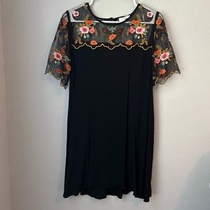 Umgee Embroidered Little Black Dress